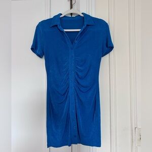 Blue Short Sleeve Dress